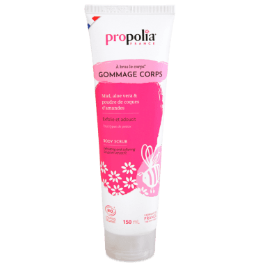 Gommage Corps certifié Bio Miel, Aloe vera, poudre d'amandes Propolia